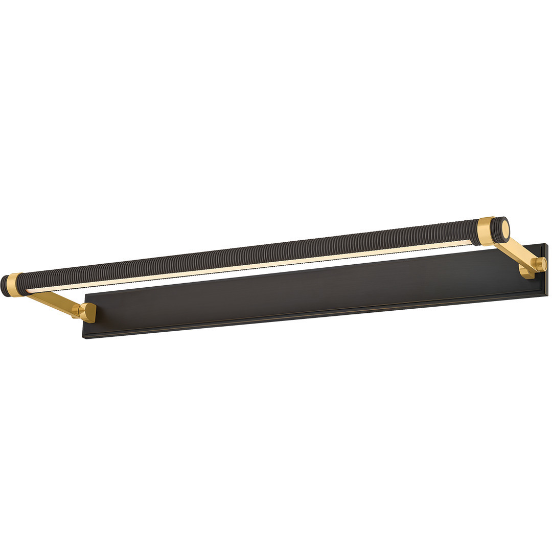 Duell 20 watt 30 inch Aged Brass and Distressed Bronze Picture Light Wall Light